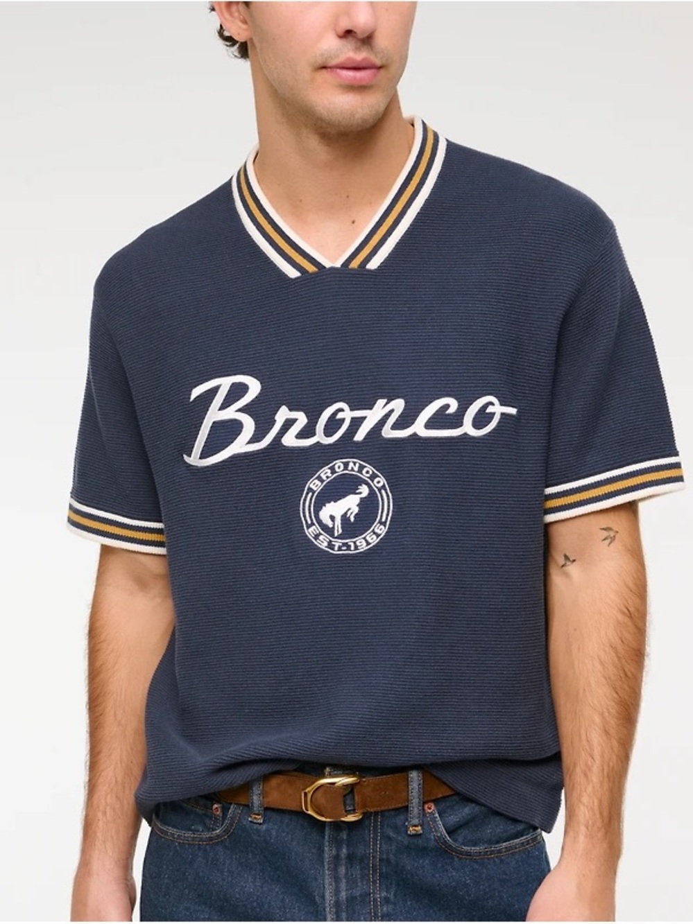Bronco knit soccer jersey